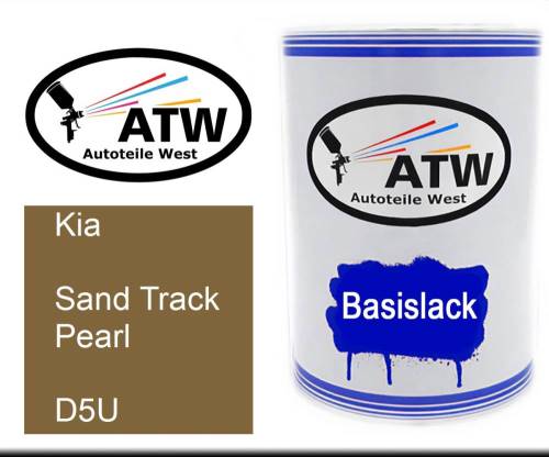 Kia, Sand Track Pearl, D5U: 500ml Lackdose, von ATW Autoteile West.